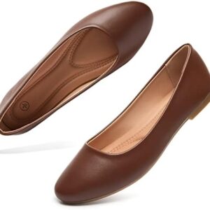 Hash Bubbie Women's Flats Shoes Ballet Flats Dress Shoes Comfortable PU Leather Slip on Shoes for Women