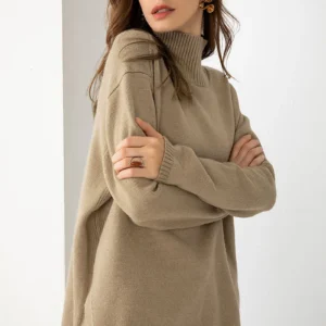 Sweater pullovers Women loose cashmere turtleneck Sweater