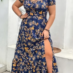 Women's Suitable for Outdoor Flower Casual Long Party Dress Women