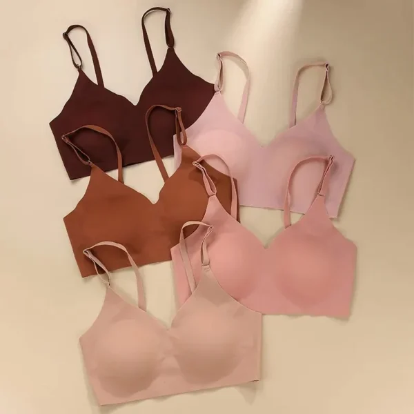Hot Sale Summer Laser Cut Seamless Wireless Push Up Bra - Image 2