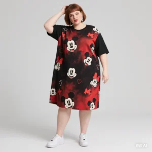 Women's Short-Sleeved Dress Disney Licensed Fashion