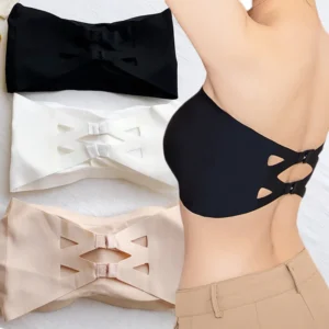Ice Silk Strapless Bra Girls Seamless Crop Tube Top Bralette for Women