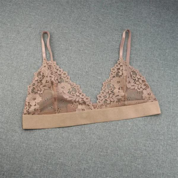 1/2 Pcs Transparent Lace Underwear Bra Sexy See Through Mesh Brassiere - Image 4