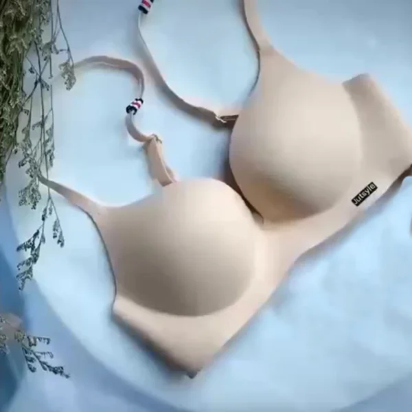 Ice Silk Bra For Women Sexy Seamless Bralettle Gather Push Up Lingerie Wireless One Piece AB Cup Adjust Straps Candy Color Bras - Image 5