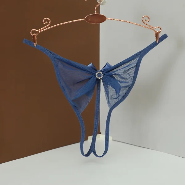Sexy Lingerie Women's Panties Crotch Opening Transparent G-strings - Image 2