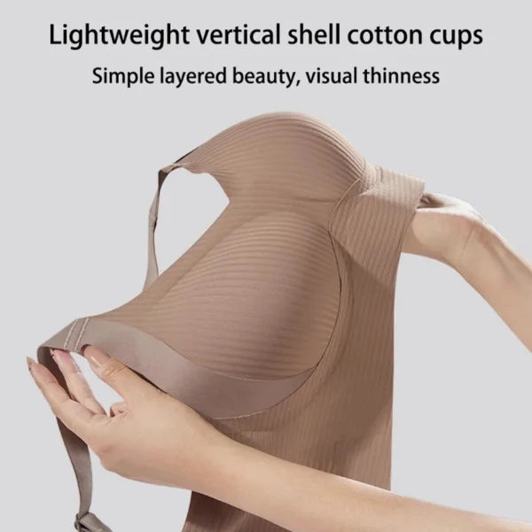 1/2PCS Women's Large Size Seamless Bras Full Cup Wireless Soft Sleepwear - Image 4