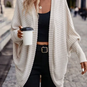 Cardigan Sweaters for Women Regular Long Sleeve Batwing Sleeve Cardigan