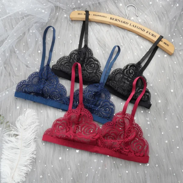 Sexy Floral Lace Bra Adjustable Push Up Bra Ultra Thin Lingerie
