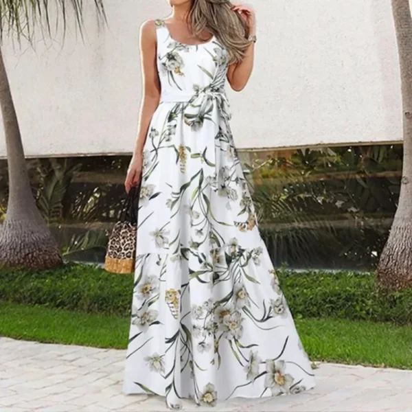 Spring/Summer Women's Plus Size Elegant Square Neck Sleeveless - Image 3