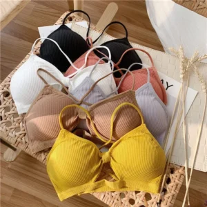 Sexy Threaded Sports Yoga Bra Pure Cotton Sports Bra Fitness Top Bras