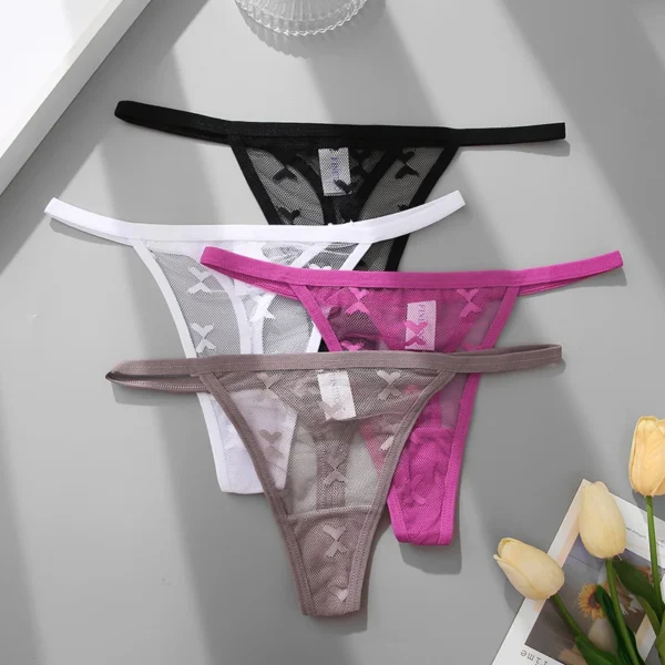 Sexy G String Thong Mesh Perspective Women Panties - Image 4