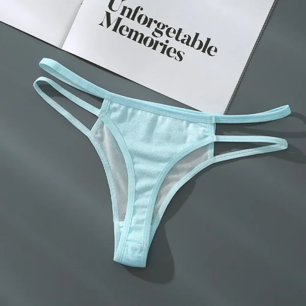 Sexy Thongs Women Panties Perspective Bikini Underpants Low-Rise G-string - Image 6