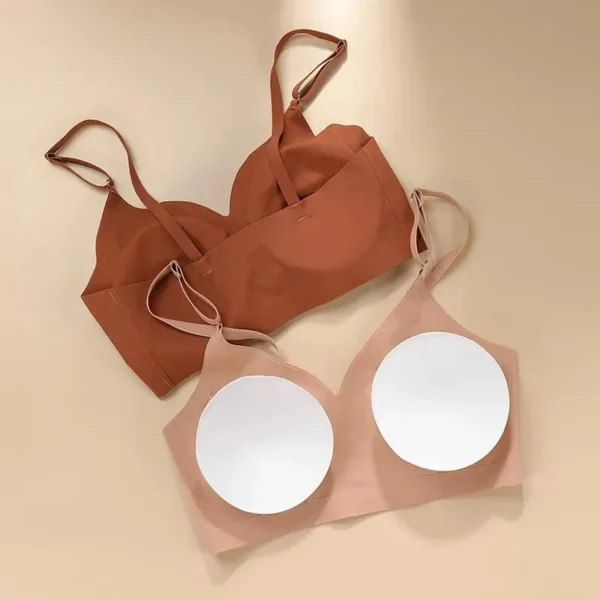 Hot Sale Summer Laser Cut Seamless Wireless Push Up Bra - Image 4