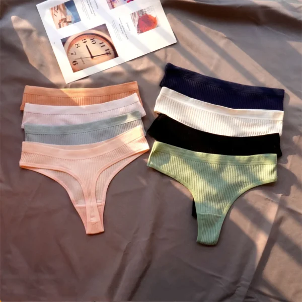 3 Pcs Seamless Ladies Low Waist Bikini Briefs Sports - Image 2