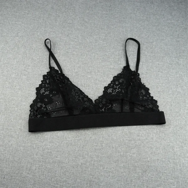 1/2 Pcs Transparent Lace Underwear Bra Sexy See Through Mesh Brassiere - Image 2