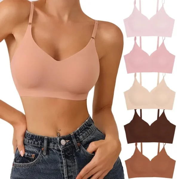 Hot Sale Summer Laser Cut Seamless Wireless Push Up Bra