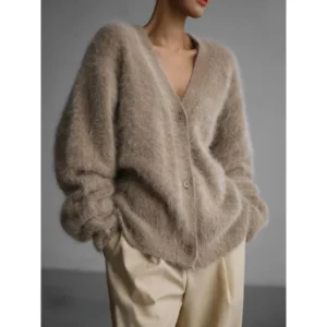 Women's Cardigans Korean Fashion V-neck Sweater Coat Long Sleeve