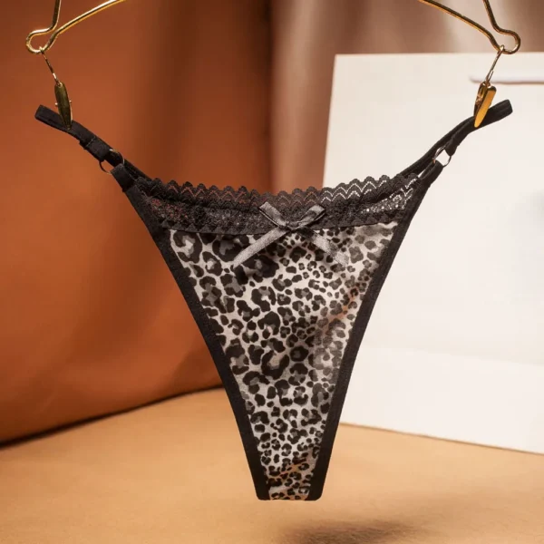 Leopard Women Lace Panties Underwear G-String T-Back Underwear Ladies - Image 4