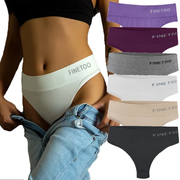 1PC Underwear Women's Panties Solid Color Comfortable G-string Female - Image 2