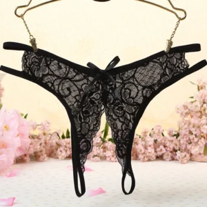 Women Sexy Crotch Opening Panties Transparent G-strings