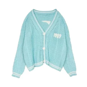 New Blue 1989 taylor Cardigan For women Bird Embroidery Special Knit