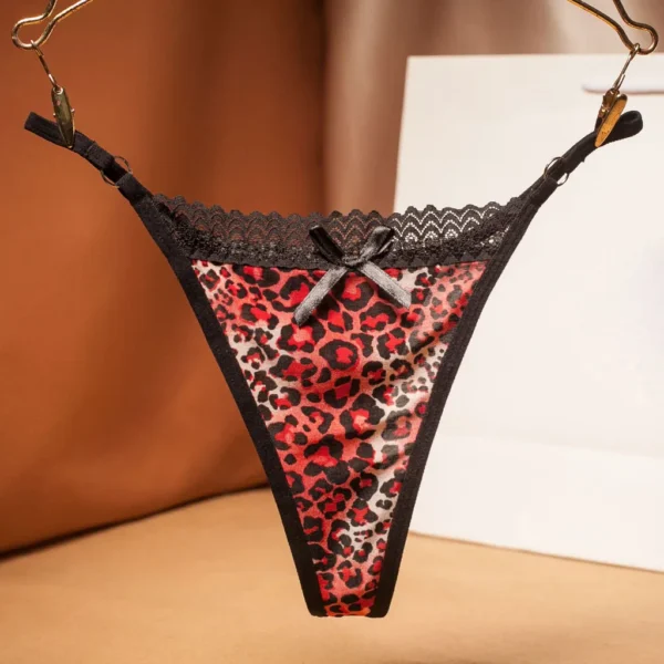 Leopard Women Lace Panties Underwear G-String T-Back Underwear Ladies - Image 3