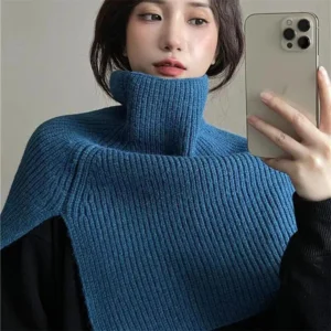 Pullover Scarf Knitted Shawl Winter Scarf False Collar Coat Bib Warm