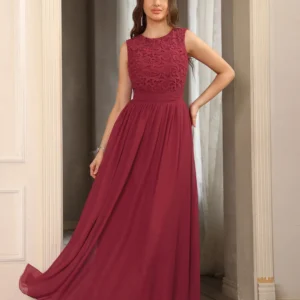 New Style Evening Dress Lace A Line Prom Dress Chiffon