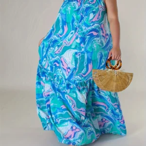 Plus size women's dress a loose straight long dress