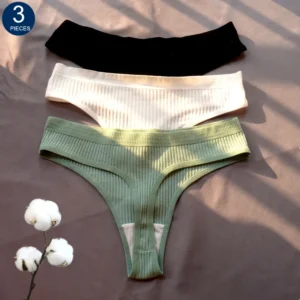 3 Pcs Seamless Ladies Low Waist Bikini Briefs Sports
