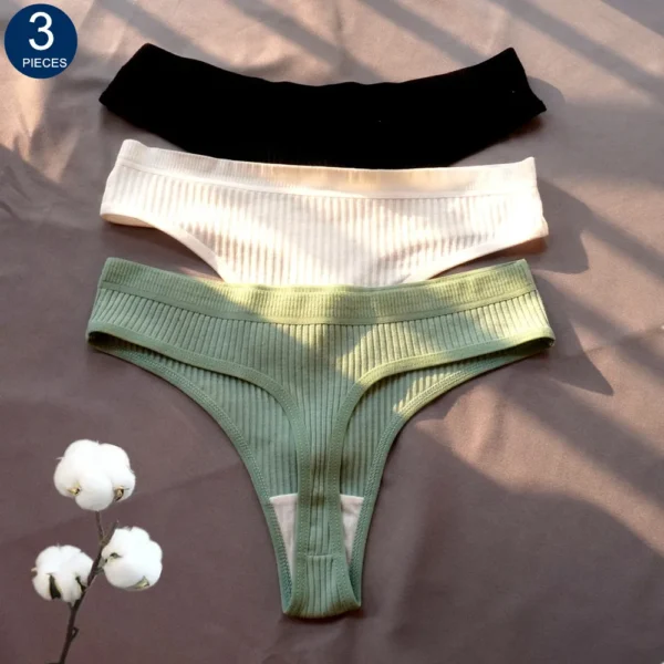 3 Pcs Seamless Ladies Low Waist Bikini Briefs Sports