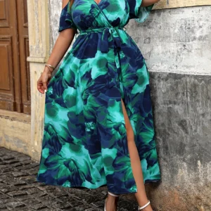 Women's Summer Casual Vacation Dress Luxury Off the Shoulder Slip Dresses