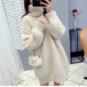Sweater Dress Women's Outer Wear Fashion Loose  Knitted Coat Tops