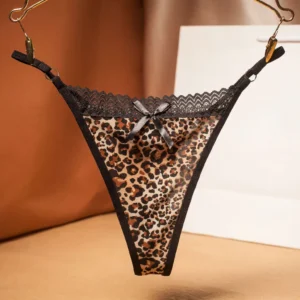 Leopard Women Lace Panties Underwear G-String T-Back Underwear Ladies