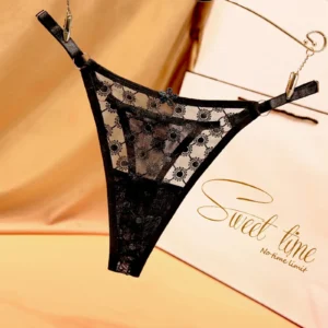 Sexy Women Transparent Lace Panties Low Waist Underwear G-String