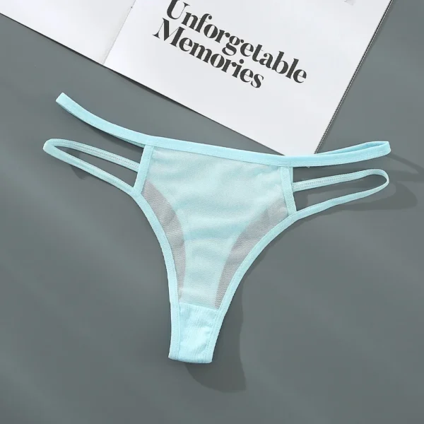 Sexy Thongs Women Panties Perspective Bikini Underpants Low-Rise G-string - Image 5