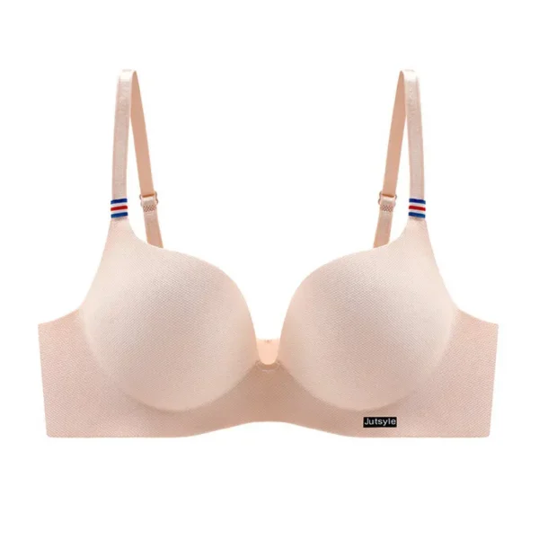Ice Silk Bra For Women Sexy Seamless Bralettle Gather Push Up Lingerie Wireless One Piece AB Cup Adjust Straps Candy Color Bras - Image 6