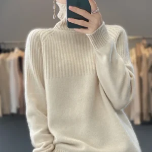 Women's Sweater Turtleneck Trending Sweater Korean Pullover Knitwear