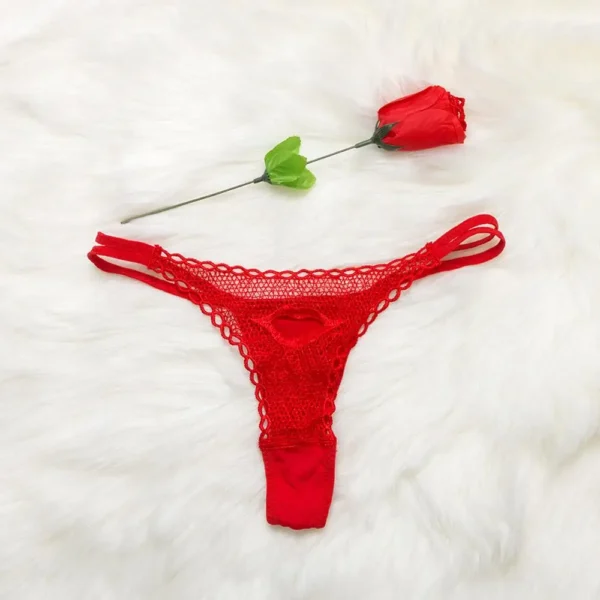 Valentines Day Creative Bikini Sexy Women's  Rose G-string Panties - Image 2