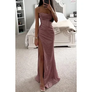 Long Dress New Style Party Casual Loose Slit Women's Dress Elegant