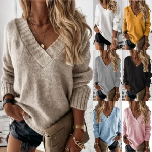 Pullovers Women Sweaters Pure Color  Female Long Sleeve Turtleneck