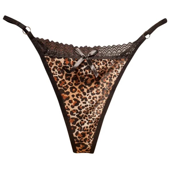 Leopard Women Lace Panties Underwear G-String T-Back Underwear Ladies - Image 2