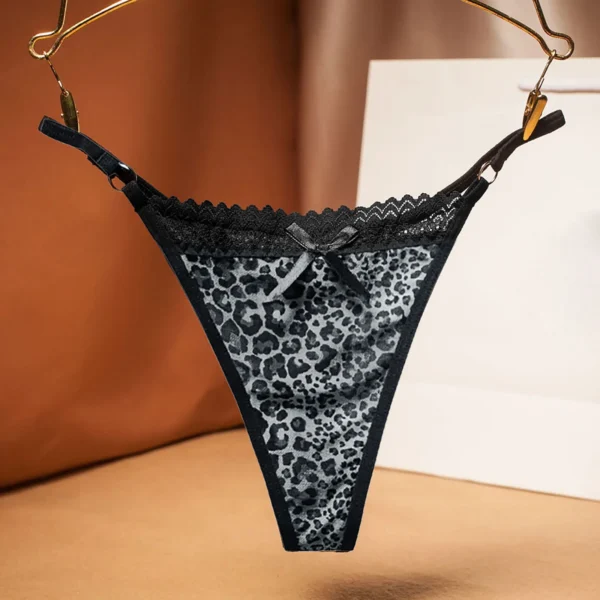 Leopard Women Lace Panties Underwear G-String T-Back Underwear Ladies - Image 5