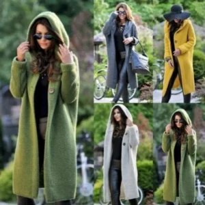 Women's fashion, spring and autumn cardigan, hooded jacket