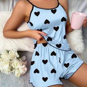 Women's Pajama Set Pajamas T-shirt Ice Silk Top Comfortable Casual Summer ﻿