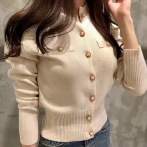 Long Sleeve Fashion Women Cardigans Sweater Korean Slim Chic Tops