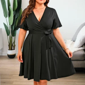 Ladies Dress Summer Short Sleeved Women Dress Slim Fit Oversized