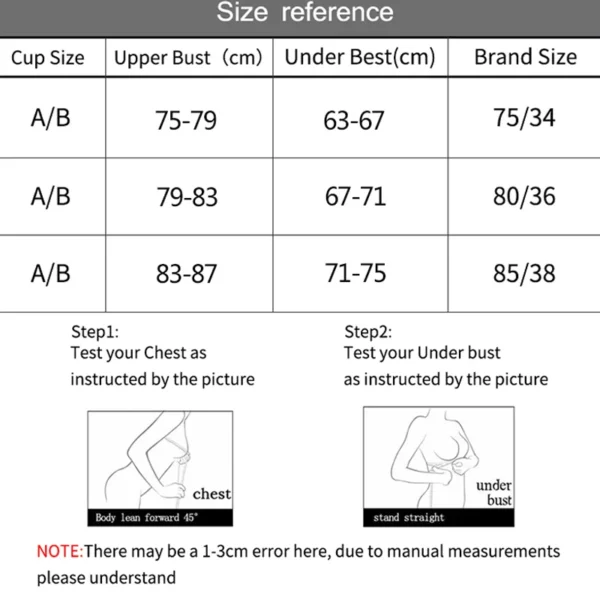 Push Up Bra Sexy Women's Cotton Gathered Deep V Underwire Brassiere Lingerie - Image 4