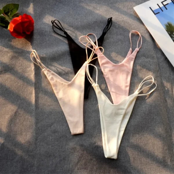 1/2 Pcs Brazilian Women  Sexy Panties Female Underpants Color G-string - Image 2