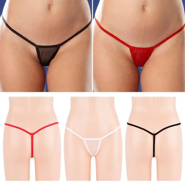 Mini Women G-String Thong Panties Solid Sexy Briefs - Image 2